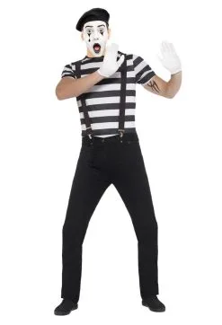 Adults Black & White Mime Costume Theatrical 1920's Artist French Street Actor Fancy Dress -Halloween Shop b47f34c4 1cb8 4a28 9298 cd31dc455c62 86286.1652961522