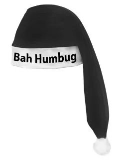 Scrooge Santa Hat Bah Humbug! Alternative Christmas Grumpy Fancy Dress
