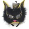 Ladies Cat Masquerade Jewelled Face Mask Ballroom Fancy Dress Accessory [Black Gold Fluffy] -Halloween Shop c88cc9bc 5ee5 4147 89f5 6ccf277cc287 09914.1662556105