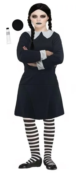 Adults Gothic Family Girl Dress, Socks & Facepaint Halloween Movie Fancy Dress Costume -Halloween Shop ca1bad7f f904 4983 8ceb cc1c91db5bff 76375.1662731911