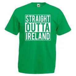 Unisex Kelly Green Irish 'Straight Outta Ireland' St. Patricks Day T-Shirt
