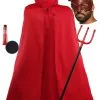 Halloween Devil Demon Satan Lucifer Half Face Mask 60" Cape Trident & Face Paint Fancy Dress -Halloween Shop d263df5c 4f1a 4eb4 b827 55012b9ff862 59135.1631720450