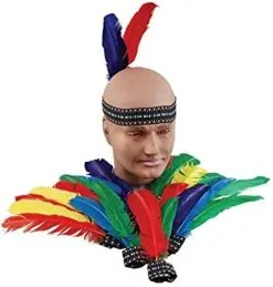 Indian Head Band Blue Green Orange Feather Chief Squaw Western Fancy Dress -Halloween Shop d3502598 d81e 451b 9952 6c693750912c 84573.1617797961
