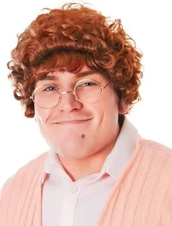 Bristol Novelty Mrs Mop Brown Old Lady Granny Wig Fancy Dress Accessory