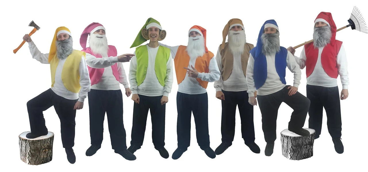 Adults 7 Dwarfs Gnomes Elf Stag Night Festival Group Fancy Dress Costume 3 Adults 7 Dwarfs Gnomes Elf Stag Night Festival Group Fancy Dress Costume