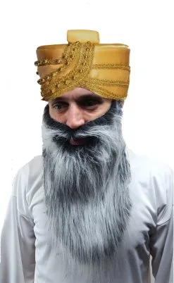 Arabian Sultan Genie Arabic Hat & Beard Fancy Dress Costume Accessories -Halloween Shop db2010e6 c399 44b4 9080 055f462a8e88 11762.1657096352