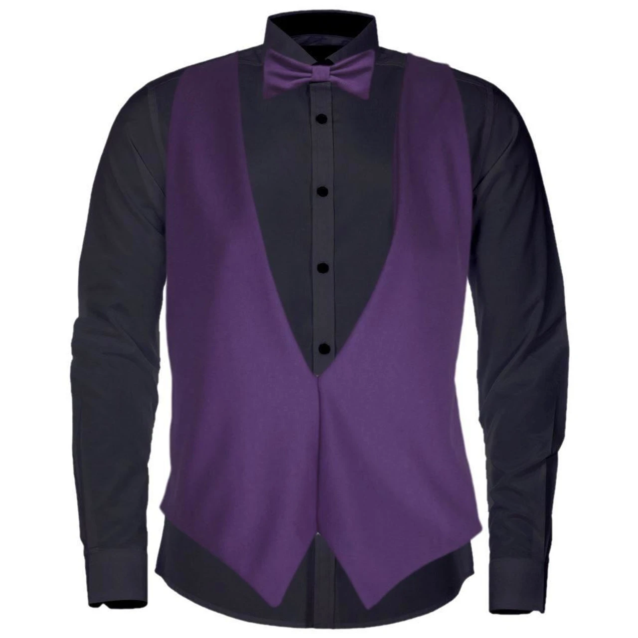 Adult Unisex Royal Purple Backless Waistcoats & Elasticated Dicky Bow Caberet Costume Accessory 4 Adult Unisex Royal Purple Backless Waistcoats & Elasticated Dicky Bow Caberet Costume Accessory - Image 2