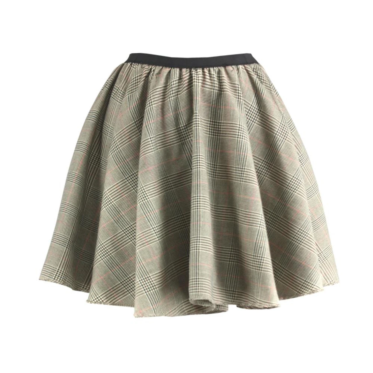 Ladies Tweed Peaky Gang Tartan Full Circle Skater Skirt Elasticated Waistband 3 Ladies Tweed Peaky Gang Tartan Full Circle Skater Skirt Elasticated Waistband