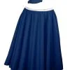 Ladies 22" Navy Blue Full Cirlcle Rock & Roll Skirt With Necktie 1960s Fancy Dress -Halloween Shop e18126c4 057b 4257 ad25 c8b0f6616c69 44453.1458224739