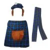 The Dragons Den Blue Hunting Scottish Tartan Kilt Fancy Dress Costume Set -Halloween Shop e9357182 e7d6 4842 a371 43684acf730c 95192.1561073462