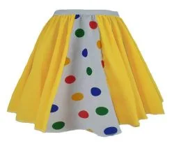 Adults CIN Children In Need Yellow Pudsey Spot Panel Skirt