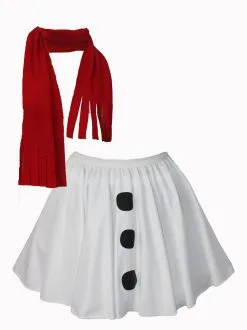 Adults White Snowgirl Snowman Snow Christmas Xmas Festive Outfit Costume Red Scarf Sash -Halloween Shop efa763dc 3be1 4be0 a6e8 25931b9397f4 72119.1645097915