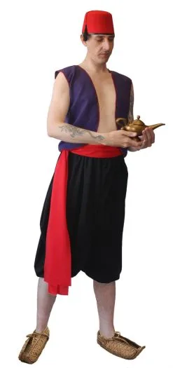 Adults 3 Piece Aladdin Arabian Street Rat World Book Day Movie Fancy Dress Costume [3 Sizes][Waistcoat, Fez Hat & Sash] -Halloween Shop f102fb61 361e 4b3f 9ba6 46000f168ddc 92302.1682328959