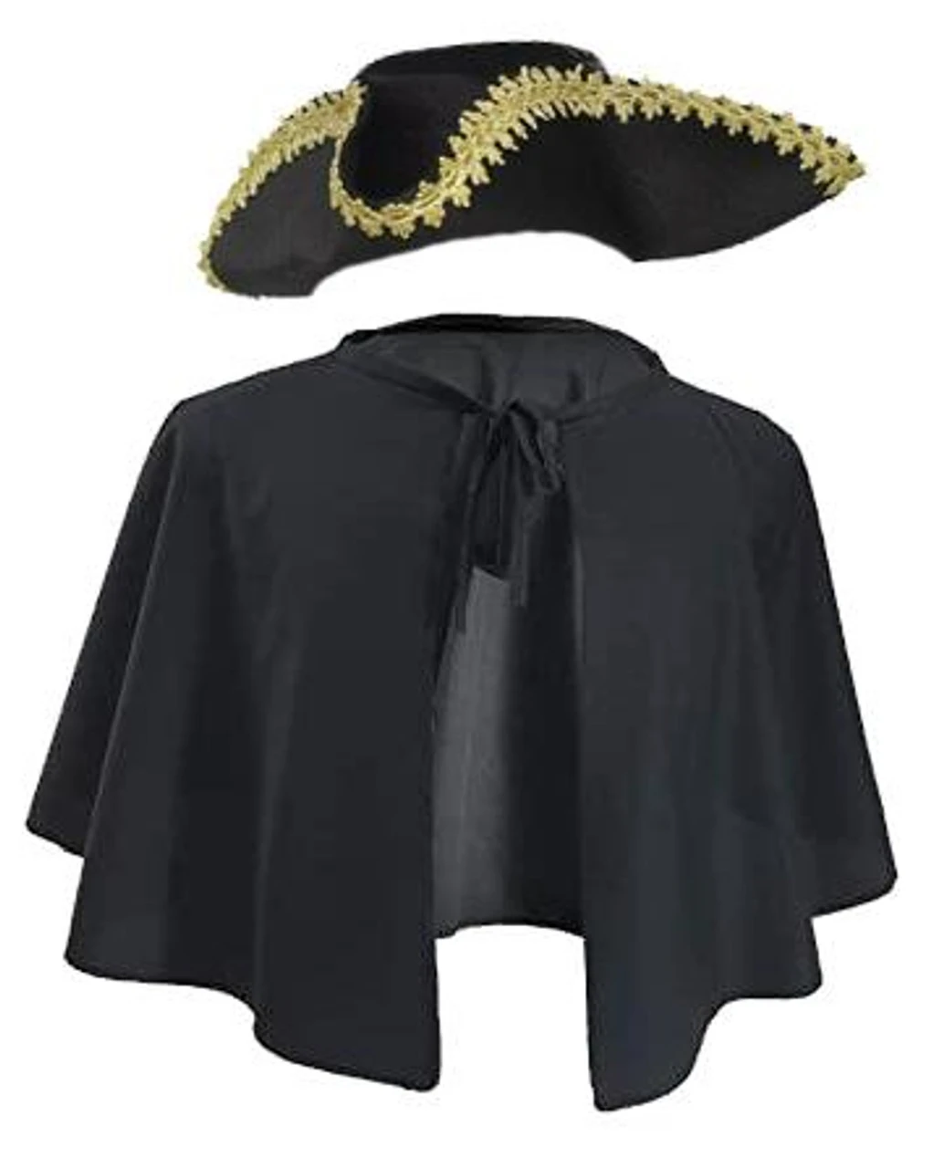 Mens 1900's Mantle Cape & Tricorn Hat Poldark TV Series Fancy Dress Set 3 Mens 1900's Mantle Cape & Tricorn Hat Poldark TV Series Fancy Dress Set
