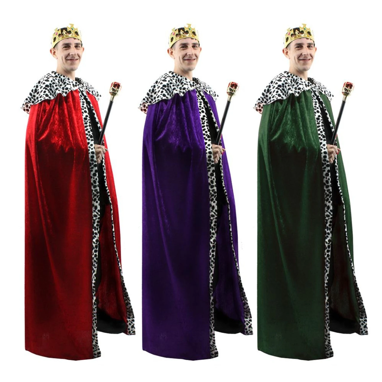 Deluxe Kings Robes Cloak Nativity 3 Wise Men Medieval Cape & Crown Royal Fancy Dress 10 Deluxe Kings Robes Cloak Nativity 3 Wise Men Medieval Cape & Crown Royal Fancy Dress - Image 8