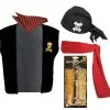 Adults Red & Black Stripe Pirate Fancy Dress Golden Skull Waistcoat & Bandanna -Halloween Shop ff321d4d da10 484d 870d 273aceef484f 05819.1659523393